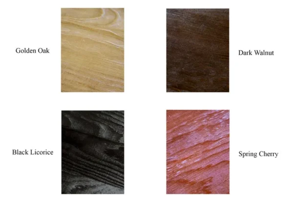 A series of different colors of wood grain.